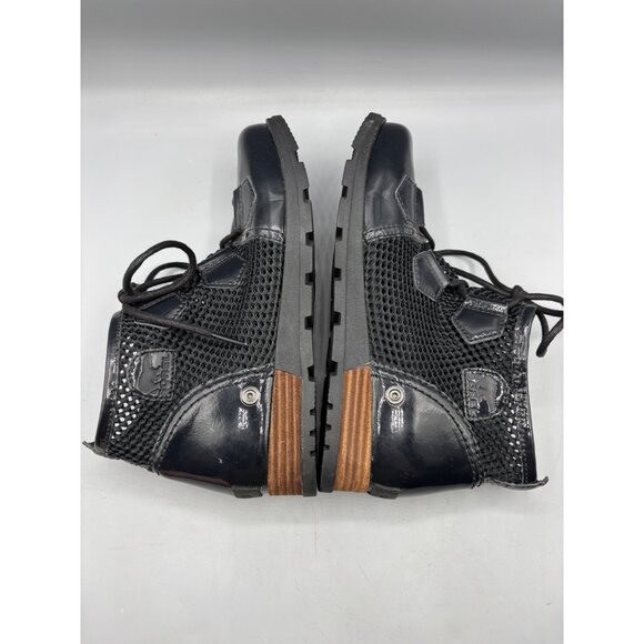 Sorel Womens Boots 7 Major Lace Mesh Black Ankle Patent Leather‎ - Picture 8 of 8